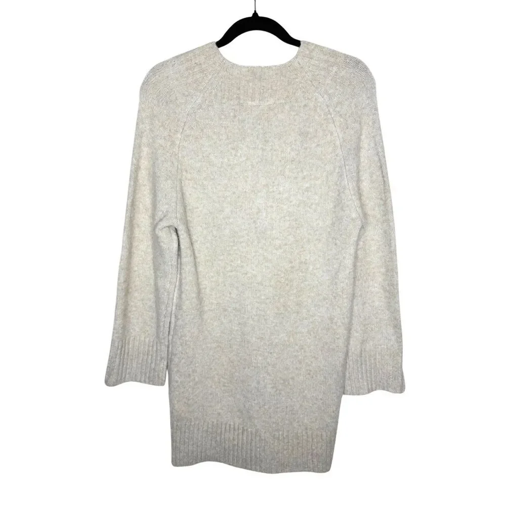 Abercrombie & Fitch Oatmeal V-Neck Sweater Dress Women’s XS Long Warm Cozy Knit